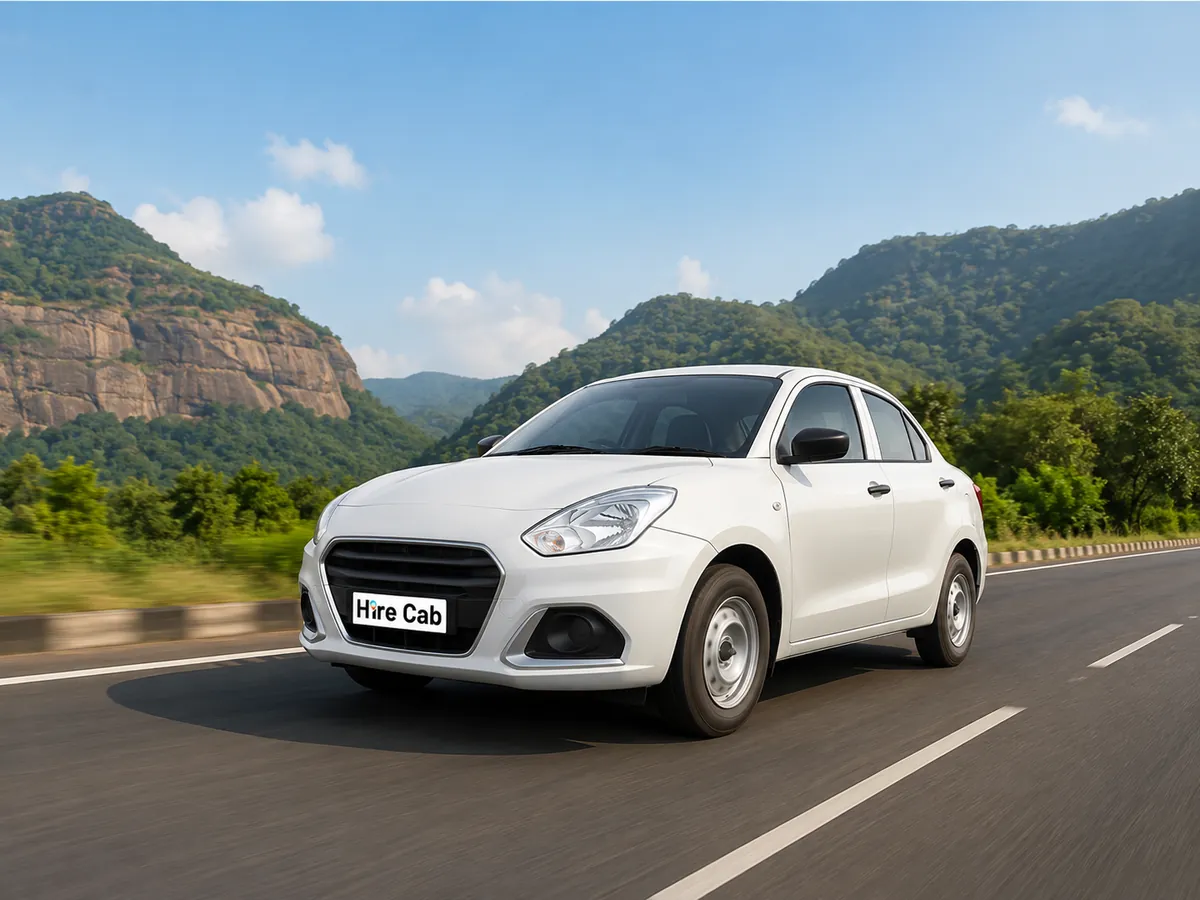 Swift Dzire sedan cab for Mumbai to Trimbakeshwar darshan at Rs 13 per km